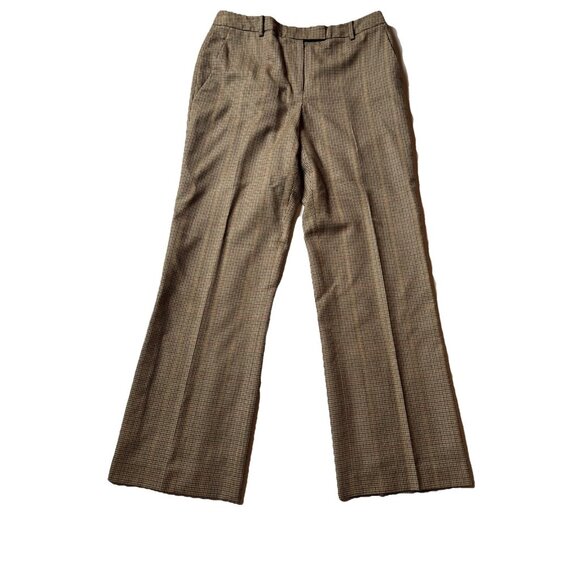 Brooks Brothers Pants - 346 Brooks Brothers Ladies Tan Plaid Wool Lined Dress Pants Size 10